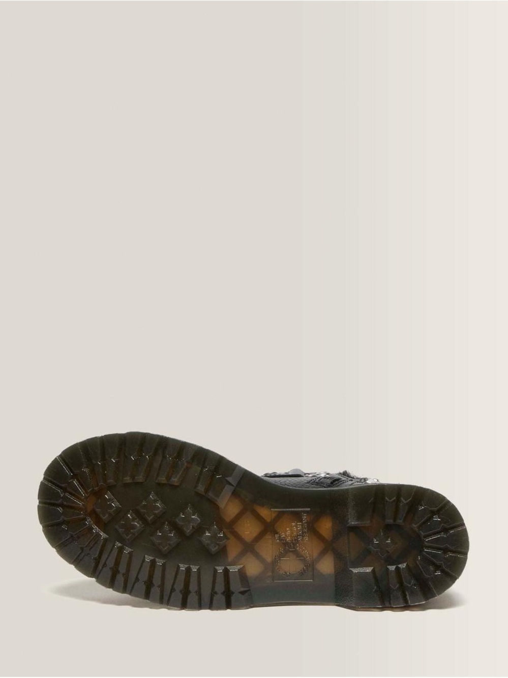 Dr. Martens Black Leather Lace-Up Fur-Trim Boot - Picture 7 of 10